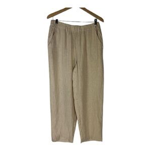 Quince Sz M European Linen Pants Driftwood 25 inch Inseam NWT